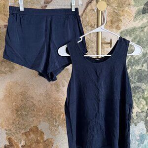 NWOT: Quince 100% Washable Silk Pajama - Navy XS